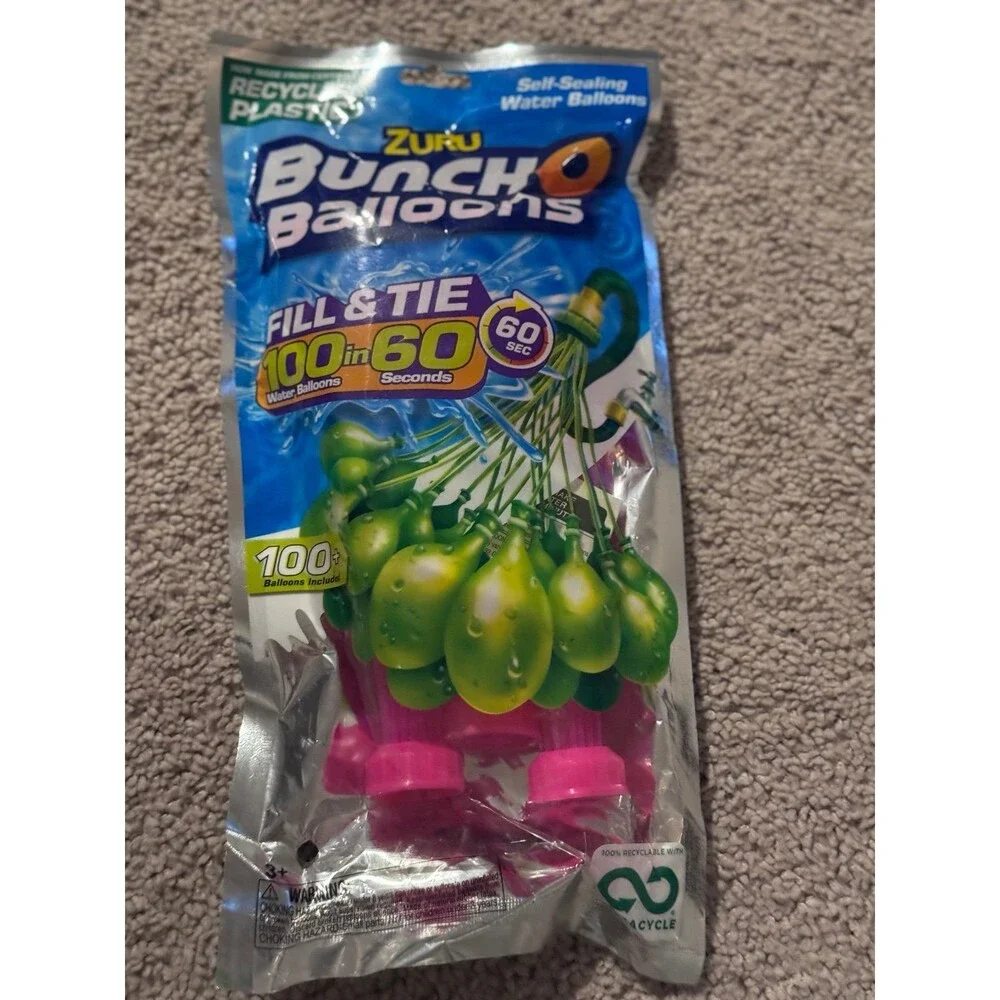 ZURU Bunch O Balloons ZURU Bunch O Balloons 100 Water Balloons Fill & Tie 60 Sec